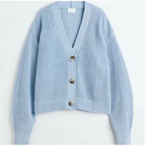 H&M Blue Knit Cardigan